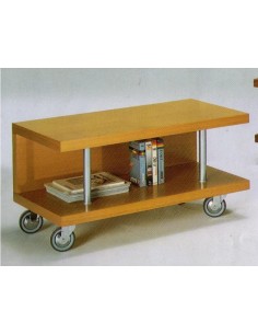 Porta tv moderno in legno colore ciliegio piani vetro e...