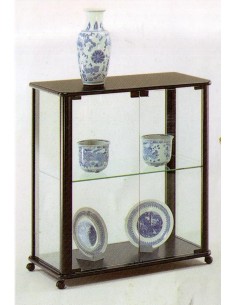 Mobile vetrina moderna espositore legno laccato nero con...