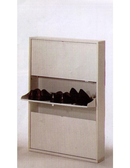 Scarpiera salvaspazio 9 paia struttura laminato nero e ribalte abs nero