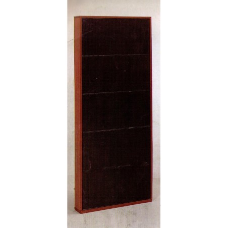 Scarpiera salvaspazio 15 paia struttura laminato nero e ribalte abs nero
