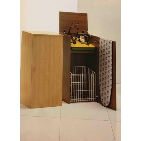 Mobile da stiro completo di asse da stiro in legno colore frassino