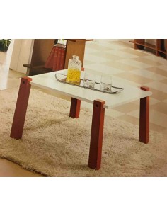 Tavolino da salotto moderno quadrato in legno colore...