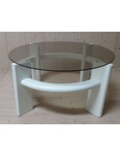 Tavolino da salotto moderno rotondo in legno colore...