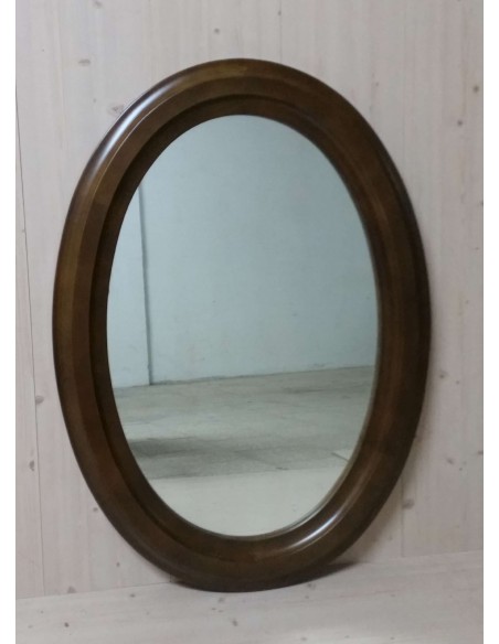 Specchio classico in legno noce 