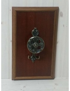 Portabiti attaccapanni classico a muro legno noce pomolo...