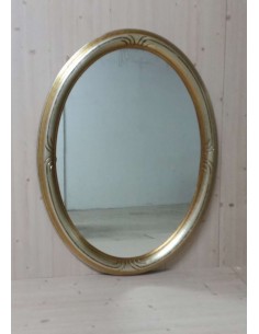 Specchio classico in legno colore mecca cornice intagliata