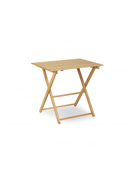 Tavolo da pic-nic pieghevole in legno naturale 80x60