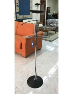 Portabiti indossatore con comoda vascheta svuotatasche ditta Ciacci in metallo cromato con particolari neri 2