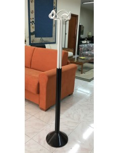 Portabiti in metallo laccato nero e bianco con basamento in marmo