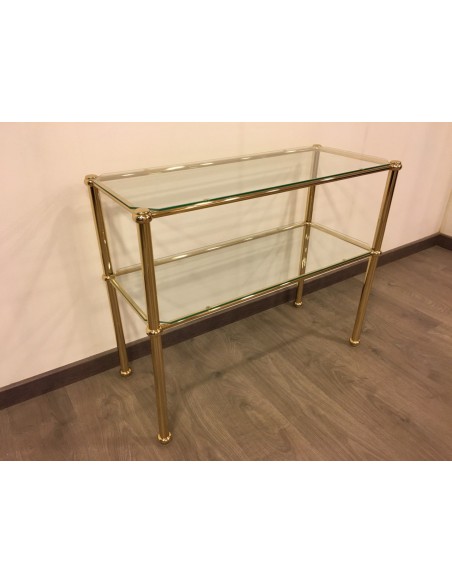 Tavolino da salotto moderno rettangolare in metallo bianco o ottonato