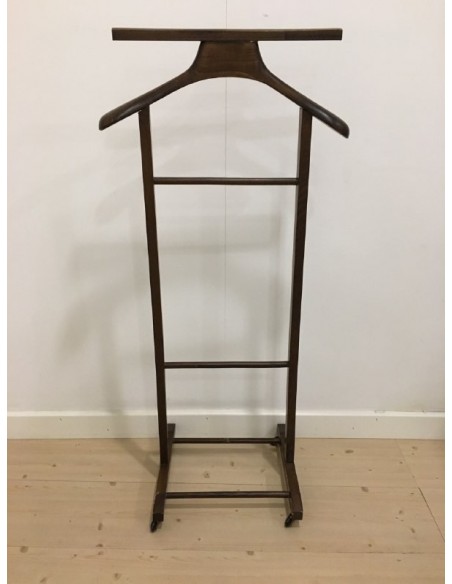 Indossatore attaccapanni a uno da camera legno colore noce