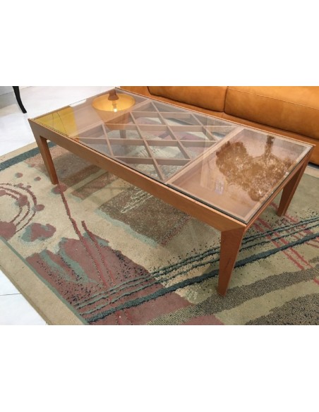 Tavolino da salotto moderno rettangolare colore naturale
