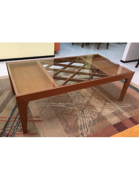 Tavolino da salotto moderno rettangolare colore naturale