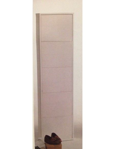 Scarpiera salvaspazio 5 ribalte in ABS colore nero